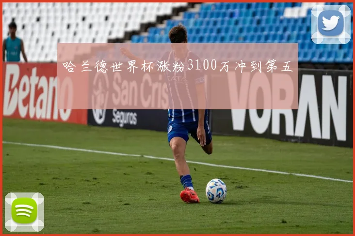 哈兰德世界杯涨粉3100万冲到第五